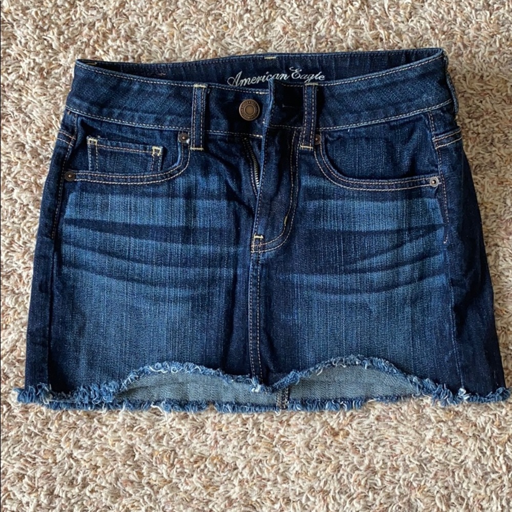 American Eagle AE denim jean skirt size 0